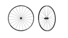 Load image into Gallery viewer, Shimano WH-RS100 Road Wheels 9/10/11 speed 700c QR Black PAIR