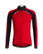 Load image into Gallery viewer, Funkier Talana Thermal Long Sleeve Jersey - Red / Black