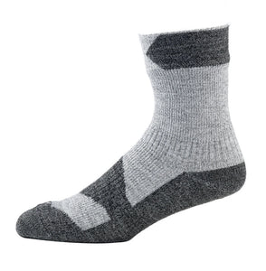 SealSkinz Walking Thin Ankle - Waterproof Socks - Grey Marl / Dark Grey