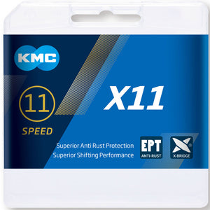 KMC X11 EPT Anti Rust Chain - 11 Speed - 118L - Silver